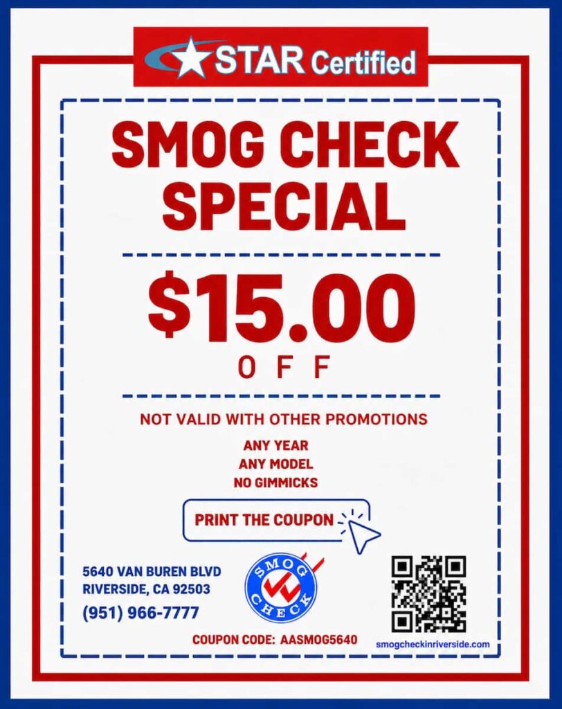 Smog Check Coupon Riverside